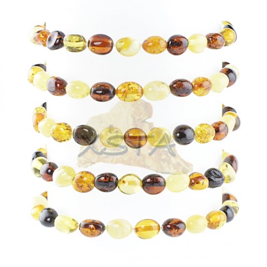 Amber bracelet mix olive